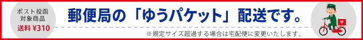 レターパック配送です。規定サイズを超過する場合は宅急便に変更します。